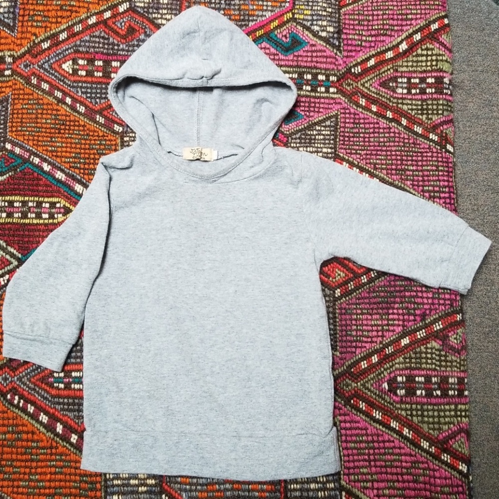 Grey Hoodie, lightweight,  12 mos